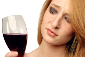 wine that doesn't match woman's taste