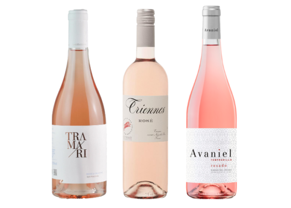 Rosé wines european 3 bottles